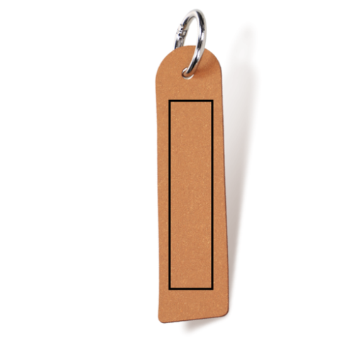 False Porte-clés publicitaire flamme en cuir 150 x 34 mm - Made in France - Marquage à chaud boracay porte clé synderme Marquage à chaud (Couleurs max : 1, Surface max : N/A) - Corps (L: 2,11, H: 9,35)