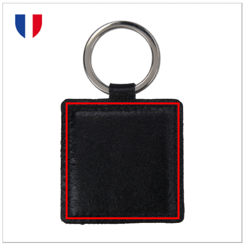 _MIF3C porte-clés personnalisable en cuir carré - made in france - Marquage en dorure Marquage en dorure (Couleurs max : 4, Surface max : N/A) - Corps (L: 32, H: 32)