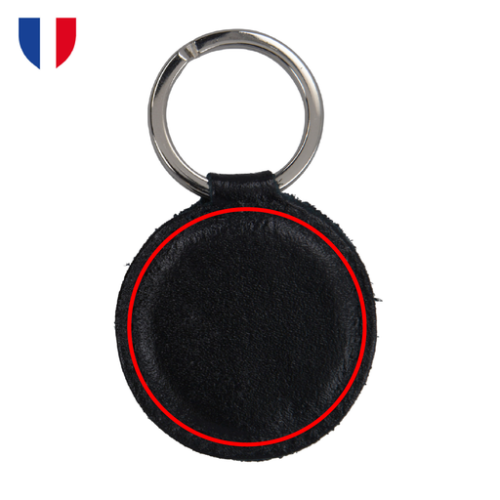 _MIF3S Porte-clés publicitaire simili cuir rond - Made in France - Débossage rond Débossage (Couleurs max : 4, Surface max : N/A) - Corps (S: 32)