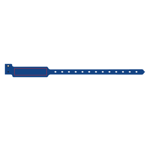 13 Blue Bracelets en plastique personnalisés 25 mm, impression 1 couleur - Punky - Impression 1 couleur bracelet Impression 1 couleur (Couleurs max : 1, Surface max : N/A) - Recto (L: 38, H: 8)