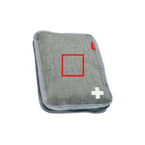 PLR000193 Trousse de secours personnalisable en polyester 42 éléments - Fast & Secours L - Ecusson brodé baladeo trousse de secours taille Ecusson brodé baladeo trousse de secours taille (Couleurs max : N/A, Surface max : N/A) - Recto (L: 50, H: 50)