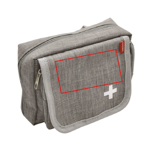 PLR000194 Trousse de secours personnalisable en polyester 34 éléments - Fast & Secours XL - Impression numérique trousse de 1er secours baladeo Impression numérique trousse de 1er secours baladeo (Couleurs max : 4, Surface max : N/A) - Face avant (L: 100, H: 50)