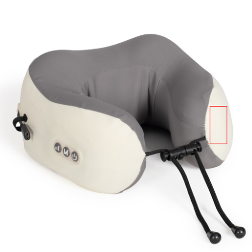 DOS203 Coussin masseur chauffant à mémoire de forme - Travel - Tampographie Tampographie (Couleurs max : 1, Surface max : N/A) - Sur la partie blanche opposée aux boutons (L: 55, H: 25)