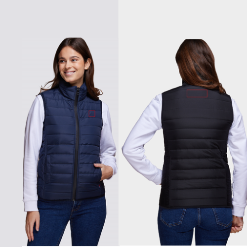 False Bodywarmer personnalisable Made in France - XS à 4XL - AVORIAZ - broderie dos+poitrine pubos walomo cartman Broderie (Couleurs max : N/A, Surface max : N/A) - Coeur + dos (L: Dos : 250 x 90, H: Coeur : 80 x 90)