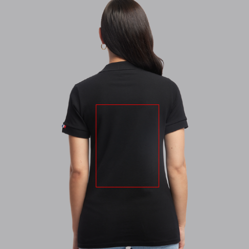 BEAUVOIR Polo personnalisable Made in France - S à 2XL - BEAUVOIR - SerigraphiePubosCouleurTshirt Sérigraphie (Couleurs max : N/A, Surface max : 35 x 42 cm) - Verso (L: 350, H: 420)