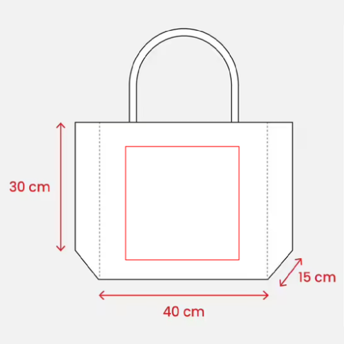 25108 Sac de plage personnalisable en coton recyclé laminé 300 gr/m2 - Sérigraphie sipec sac shopping Sérigraphie sipec sac shopping (Couleurs max : 1, Surface max : N/A) - Recto (L: 200, H: 200)
