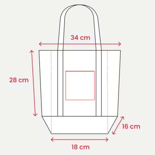 2511705 Sac en coton recyclé 340 g/m2 avec poignées et fond colorés. GRS - Sérigraphie totebag 2 sipec Sérigraphie totebag 2 sipec (Couleurs max : 1, Surface max : N/A) - Verso (L: 80, H: 80)
