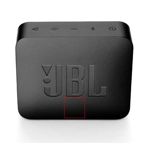 JBLGOES2BLKEU Enceinte bluetooth personnalisable - JBL Go Essential 2 noir - Tampographie Pubos Objet de luxe Tampographie Pubos Objet de luxe (Couleurs max : 1, Surface max : N/A) - Devant (L: 25, H: 25)
