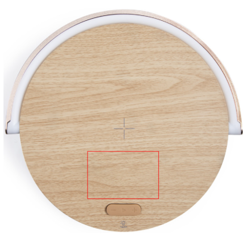 TES242 Enceinte personnalisable LED chargeur induction fast charge - Tampographie enceinte LED Delta Tampographie enceinte LED (Couleurs max : 1, Surface max : N/A) - Recto (L: 60, H: 40)