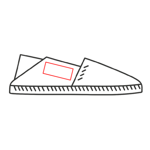 ESP02 Espadrilles personnalisable en coton canevas Motif Marinière Taille 36 au 45 - Marinella - Sérigraphie Espadrilles SoGift 1 pied Sérigraphie 1 pied (Couleurs max : 1, Surface max : N/A) - Cheville extérieur 1 pieds (L: 50, H: 50)
