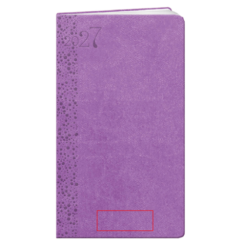 FAROINA18-4687 Agenda de poche publicitaire souple Faro (90 x 160 mm) - LONDINA18 intemporel Embossage (Couleurs max : N/A, Surface max : 35cm²) - Couverture (S: 40)