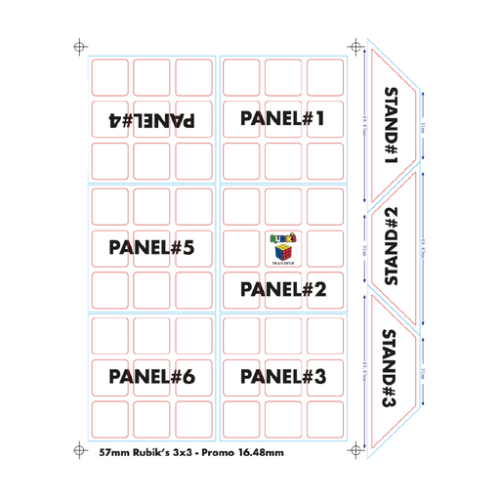 RUBIKSCUBE57MM Rubiks® Cube personalisé 57 MM 3X3 "The Icon" - Impression quadri sur la face blanche - Impression numérique rubikscube face blanche Impression numérique rubikscube face blanche (Couleurs max : N/A, Surface max : N/A) - toutes les faces (L: 30, H: 30)