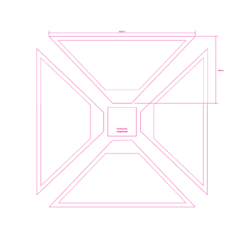 POPSUNSQ300 Parasol personnalisable carré 3 x 3m en aluminium - Impression numérique walomo bar Impression numérique walomo bar (Couleurs max : N/A, Surface max : N/A) - Toile (L: 3059, H: 1400)