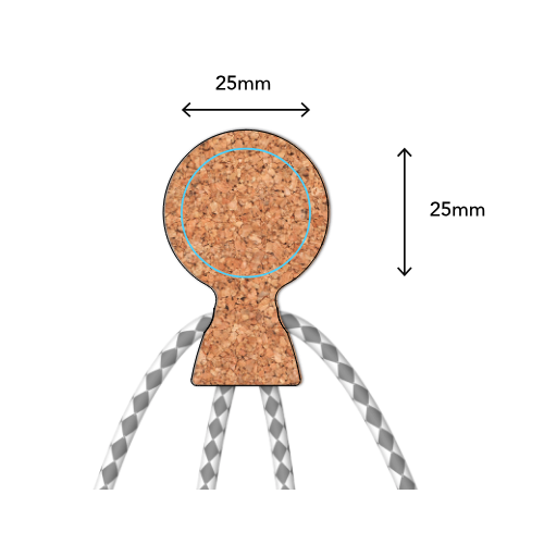 False Câble de charge personnalisable Mr bio cork 12W - Xoopar® - tampographie 2025 Pubos 5x5cm objet diver xoopar Tampographie (Couleurs max : 1, Surface max : N/A) - Devant (S: 25)