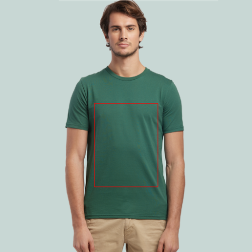 DESCARTES T-shirt personnalisable Homme en coton bio Made In France DESCARTES XS au 3XL - SerigraphiePubosCouleurTshirt Sérigraphie (Couleurs max : N/A, Surface max : 35 x 42 cm) - Recto (L: 350, H: 420)