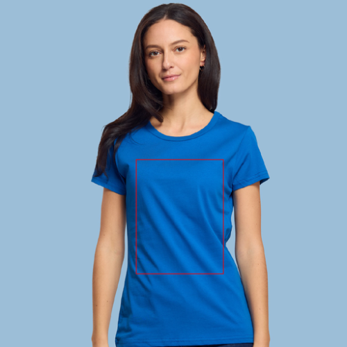 WEIL T-shirt personnalisable femme en coton bio Made In France WEIL S au 2XL - SerigraphiePubosCouleurTshirt Sérigraphie (Couleurs max : N/A, Surface max : 35 x 42 cm) - Recto (L: 350, H: 420)