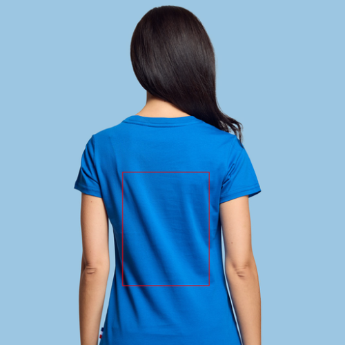 WEIL T-shirt personnalisable femme en coton bio Made In France WEIL S au 2XL - SerigraphiePubosCouleurTshirt Sérigraphie (Couleurs max : N/A, Surface max : 35 x 42 cm) - Verso (L: 350, H: 420)