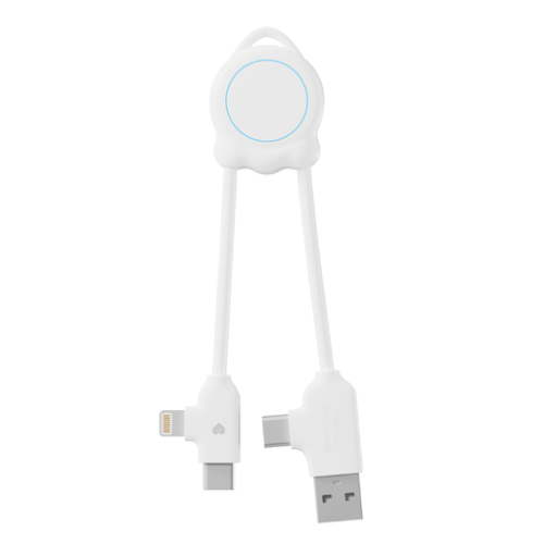 XP61174.RP.14 Câble de charge OCTOMINI en plastique recyclé - Xoopar® - Tampographie octomini xoopar Tampographie (Couleurs max : 1, Surface max : N/A) - Recto (D: 18) (par défaut)