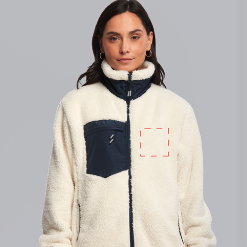False Veste polaire sherpa personnalisable ANOUK - S à 2XL - broderie poitrine pubos walomo cartman Broderie (Couleurs max : N/A, Surface max : 8 x 10 cm) - Poitrine (L: 70, H: 70)