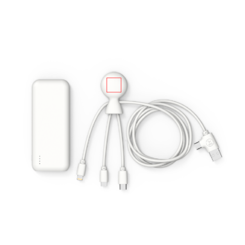 XP61129.14A Pack personnalisable câble Mr Bio Long et Batterie externe 7000 mAH Hepta Xoopar® - Impression numérique xoopar Impression numérique (Couleurs max : 4, Surface max : N/A) - Recto Mr Bio (L: 20, H: 20)