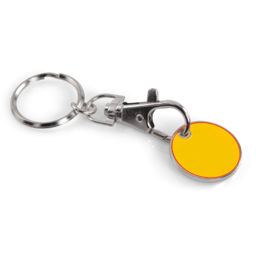 REF _AT1 Porte-clés jeton personnalisable classique en métal - Caddiz - Fer estampé avec email posé boracay jeton caddie Fer estampé avec email posé (Couleurs max : 1 à 4 couleurs, Surface max : N/A) - Recto (D: 22)