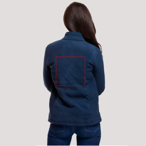 SALEVE Blouson personnalisé softshell femme en polyester recyclé Made in France SALEVE S au 2XL - broderie dos pubos walomo cartman Broderie (Couleurs max : N/A, Surface max : 15 x 15 cm) - Dans le dos (L: 150, H: 150)