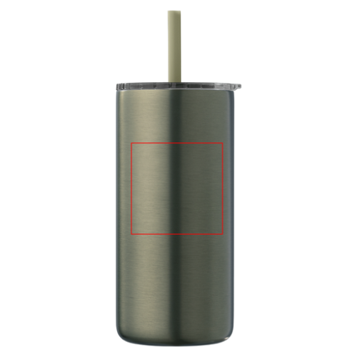 WGG Gobelet personalisable avec paille en acier inoxydable à double paroi 475ml borealis - Serigraphie mug seattle goldstar Serigraphie (Couleurs max : 1, Surface max : N/A) - centré (L: 76,2, H: 76,2)