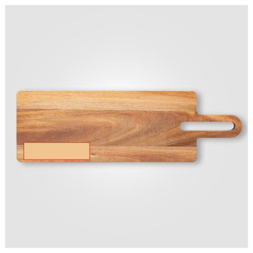 False Planche personnalisable en bois à découper et de service Zuno - gravure laser zuno gravure laser (Couleurs max : N/A, Surface max : N/A) - en bas à gauche (L: 101,6, H: 25,4)