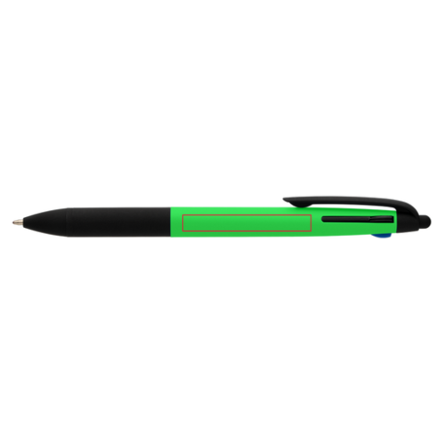 AME Stylo personalisable 3-en-1 en plastique recyclé avec grip néon et multi-encres Malta - Tampographie malta Tampographie (Couleurs max : N/A, Surface max : N/A) - Tampographie (L: 50,8, H: 6,35)