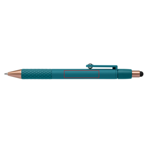 ALH Stylo personnalisable antistress en plastique recyclé avec stylet Nora - Sérigraphie ALH goldstar Sérigraphie (Couleurs max : N/A, Surface max : N/A) - Centré (L: 12,7, H: 50,8)