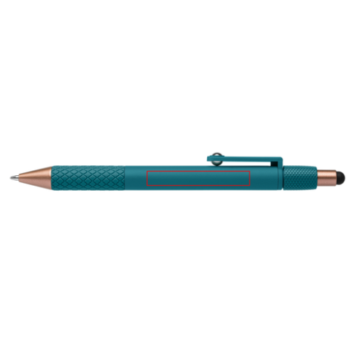 ALH Stylo personnalisable antistress en plastique recyclé avec stylet Nora - Impression numérique Nora goldstar Impression numérique (Couleurs max : N/A, Surface max : N/A) - Centré (L: 50,8, H: 7,01)