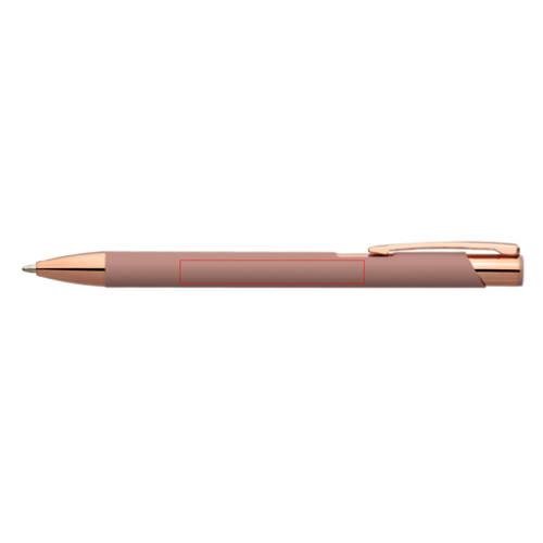 MRQ Stylo personnalisable Softy Rose gold Crosby avec personnalisation incluse - Gravure laser Crosby softy Gravure laser (Couleurs max : 1, Surface max : N/A) - Centré sur le corps du stylo (L: 50,8, H: 7,5)