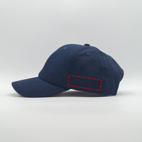FR01 Casquette personnalisable 6 pans Classique 100% coton 280gr - Fabriqué en France - hexacap - Broderie casquette Broderie (Couleurs max : 1, Surface max : N/A) - Côté (L: 60, H: 35)