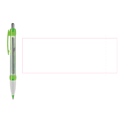 LT80388 Stylo bannière personnalisable avec grip en caoutchouc - 1000 pcs minimum - Impression numérique stylo bannière toppoint Impression numérique (Couleurs max : 4, Surface max : N/A) - Bannière (L: 185, H: 68)