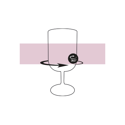 picup18t Verre à vin personnalisé 18cl en Tritan Réutilisable Fabrication Française - Impression numérique verre vin Passot Impression numérique (Couleurs max : 4, Surface max : N/A) - autour (L: 185, H: 45)