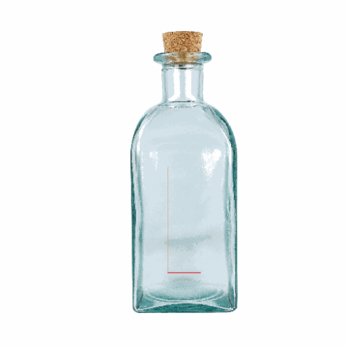 LT57016 Bouteille en verre personnalisable recyclé avec bouchon en liège 1L Made in europe Square Reuuz - Gravure laser L3 Toppoint Gravure laser (Couleurs max : 1, Surface max : N/A) - 1ere face (L: 28, H: 90)