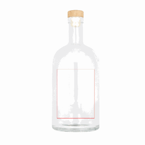 False Bouteille d'eau personnalisable 500ML avec bouchon en bois FSC - Gravure laser L3 Toppoint Gravure laser (Couleurs max : 1, Surface max : N/A) - 1ere face (L: 65, H: 85)