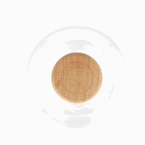 False Bouteille d'eau personnalisable 500ML avec bouchon en bois FSC - Gravure laser L3 Toppoint Gravure laser (Couleurs max : 1, Surface max : N/A) - Sur le couvercle (D: 24)