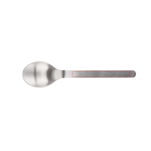 False Set de couverts personnalisable en acier inoxydable Go - Gravure laser L2 Gravure laser (Couleurs max : 1, Surface max : N/A) - Cuillère (L: 90, H: 9)