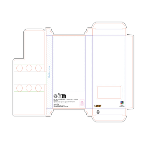 3469013357 Coffret BIC® personnalisable avec 3 stylos 4 couleurs au choix en sérigraphie - Impression numérique coffret 4 couleurs Impression numérique (Couleurs max : 4, Surface max : N/A) - Boîte (S: 197 x 241 mm)