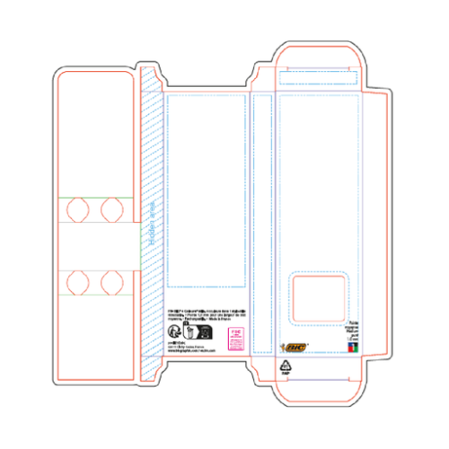3469013356 Coffret BIC® personnalisable avec 2 stylos 4 couleurs au choix en sérigraphie - Impression numérique coffret 4 couleurs Impression numérique (Couleurs max : 4, Surface max : N/A) - Boîte (S: 182 x 197 mm)