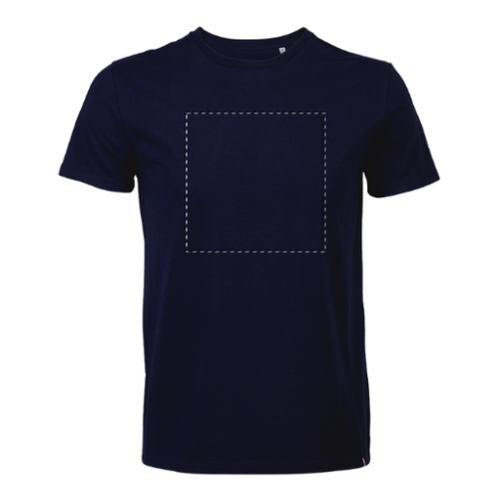 False T-shirt personnalisabe en coton jersey 150g col rond Fabrication Française - S à 3XL - LEON - Sérigraphie Pubos couleur 2026 Sérigraphie (Couleurs max : 4, Surface max : N/A) - Poitrine max (L: 350, H: 420)