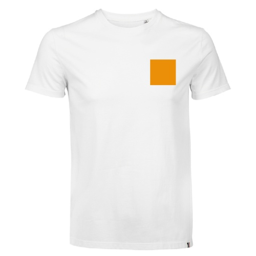 False T-shirt personnalisabe en coton jersey 150g col rond Fabrication Française - S à 3XL - LEON - DTF Pubos 2026 DTF (direct to film) (Couleurs max : Full color, Surface max : N/A) - Coeur (L: 70, H: 70, S: 49)