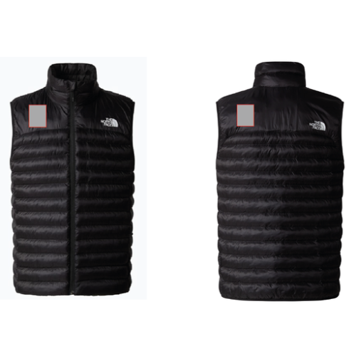 SKU-197064937776 Bodywarmer personnalisé The North Face - S à 2XL - Homme - Terra Peak - Broderie pubos 2026 Broderie (Couleurs max : N/A, Surface max : 500 cm2) - Coeur + dos (L: 80, H: 100)