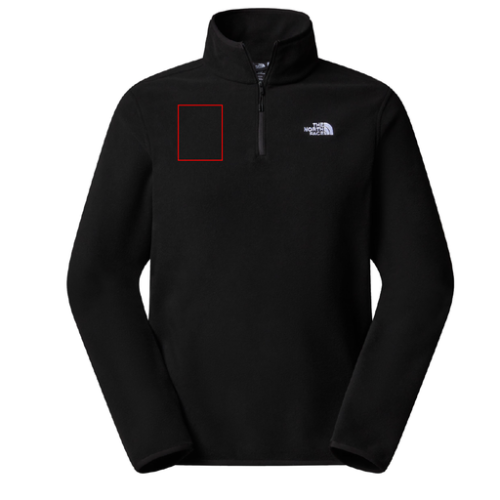 SKU-197804224852 Polaire personnalisée The North Face 1/4 Zip - S à 3XL - Homme - Glacier - Broderie pubos 2026 Broderie (Couleurs max : N/A, Surface max : 500 cm2) - Poitrine (L: 80, H: 100)