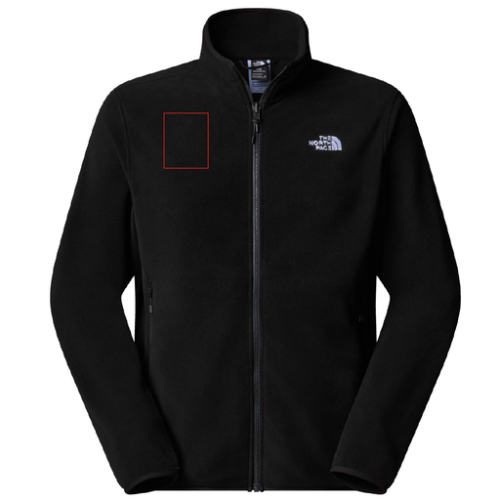 SKU-197804111411 Polaire personnalisée The North Face Full Zip - S à 3XL - Homme - Glacier - Broderie pubos 2026 Broderie (Couleurs max : N/A, Surface max : 500 cm2) - Poitrine (L: 80, H: 100)