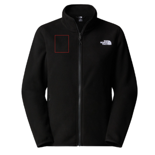 SKU-197804227556 Polaire personnalisée The North Face Full Zip - XS à 2XL - Femme - Glacier - Broderie pubos 2026 Broderie (Couleurs max : N/A, Surface max : 500 cm2) - Poitrine (L: 80, H: 100)