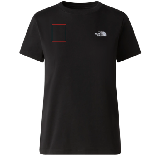 SKU-198266100982 T-shirt personnalisé The North Face - XS à 2XL - Femme - Evolution Simple Dome Regular - Broderie pubos 2026 Broderie (Couleurs max : N/A, Surface max : 500 cm2) - Poitrine (L: 80, H: 100)