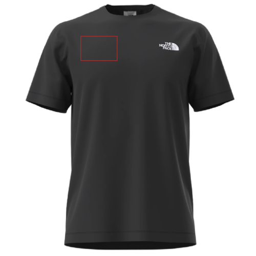 SKU-197804140855 T-shirt personnalisé The North Face - XS à 2XL - Homme - Evolution Simple Dome Regular - Sérigraphie Pubos couleur 2026 Sérigraphie (Couleurs max : 4, Surface max : N/A) - Poitrine droite (L: 135, H: 90)