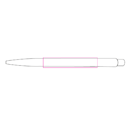 2602 Stylo SENATOR personnalisé - Dart clear - Made in europe - Sérigraphie Senator 2 Sérigraphie (Couleurs max : 4, Surface max : N/A) - Dos du clip (L: 65, H: 12)